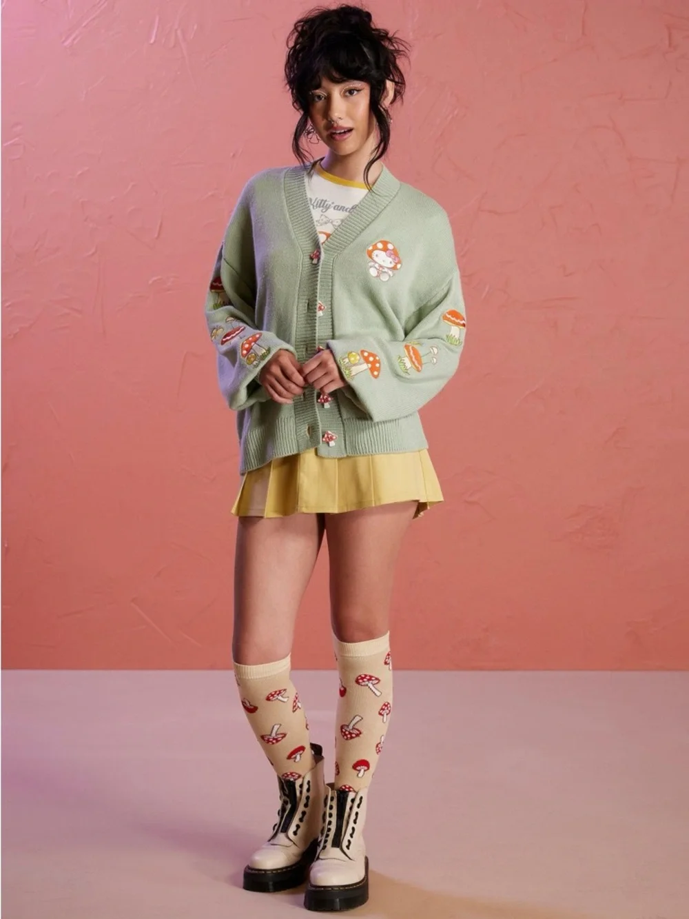 Hello Kitty Mushroom Hot Topic Skimmer Cardigan - Picture 11 of 11